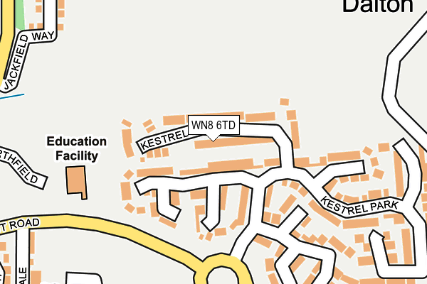 WN8 6TD map - OS OpenMap – Local (Ordnance Survey)