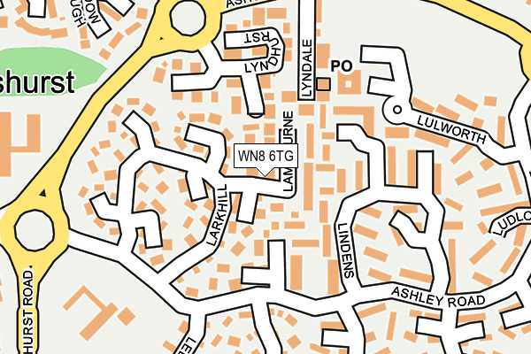 WN8 6TG map - OS OpenMap – Local (Ordnance Survey)