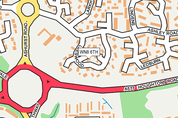 WN8 6TH map - OS OpenMap – Local (Ordnance Survey)