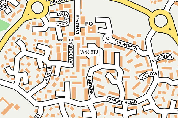 WN8 6TJ map - OS OpenMap – Local (Ordnance Survey)