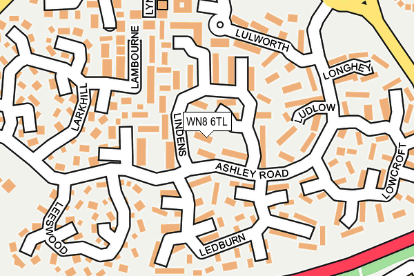 WN8 6TL map - OS OpenMap – Local (Ordnance Survey)