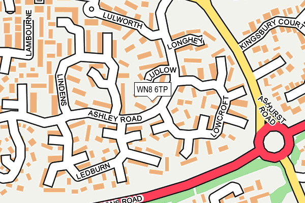 WN8 6TP map - OS OpenMap – Local (Ordnance Survey)
