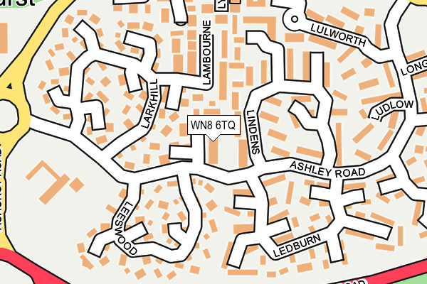 WN8 6TQ map - OS OpenMap – Local (Ordnance Survey)