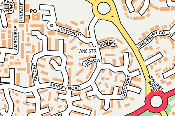 WN8 6TR map - OS OpenMap – Local (Ordnance Survey)