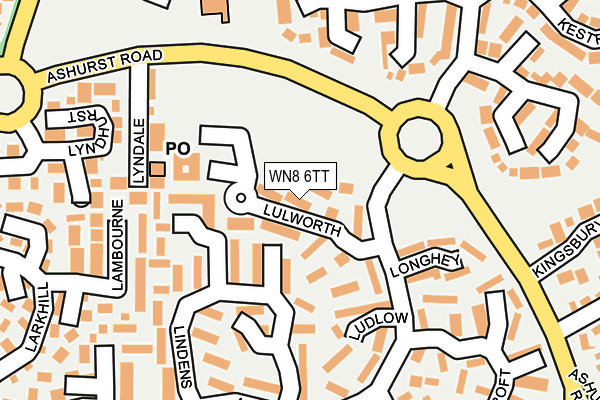 WN8 6TT map - OS OpenMap – Local (Ordnance Survey)