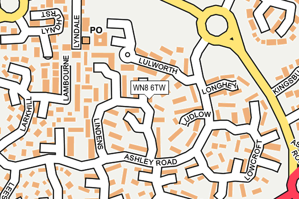 WN8 6TW map - OS OpenMap – Local (Ordnance Survey)