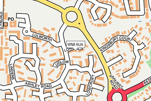 WN8 6UA map - OS OpenMap – Local (Ordnance Survey)