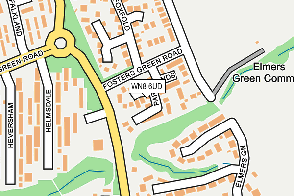 WN8 6UD map - OS OpenMap – Local (Ordnance Survey)