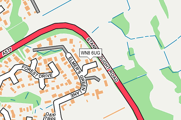 WN8 6UG map - OS OpenMap – Local (Ordnance Survey)