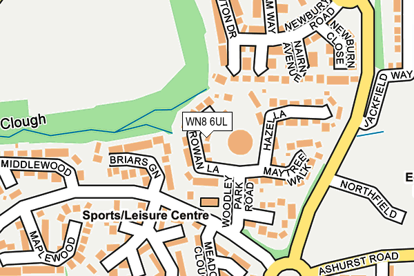 WN8 6UL map - OS OpenMap – Local (Ordnance Survey)