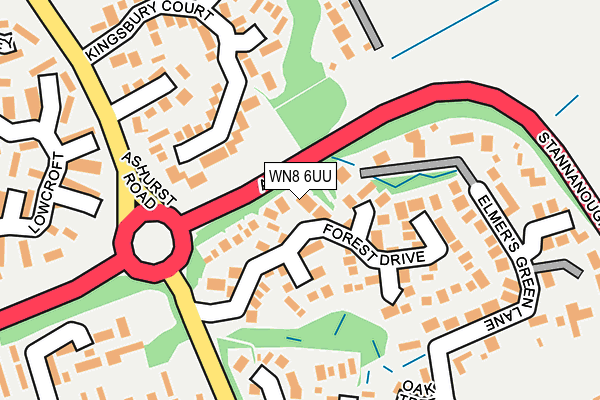 WN8 6UU map - OS OpenMap – Local (Ordnance Survey)
