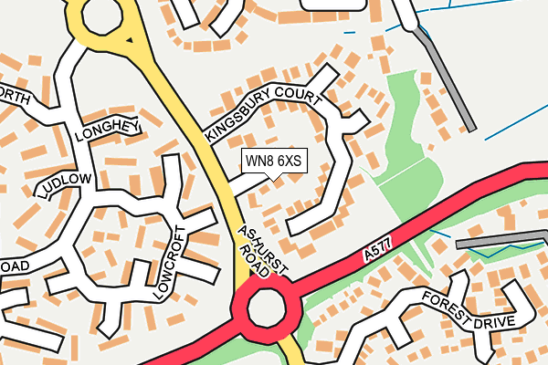 WN8 6XS map - OS OpenMap – Local (Ordnance Survey)