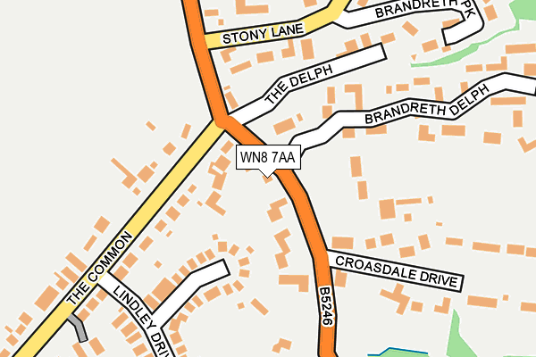 WN8 7AA map - OS OpenMap – Local (Ordnance Survey)