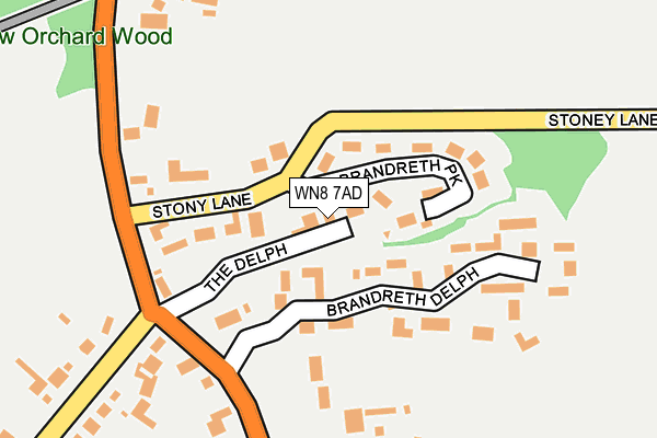 WN8 7AD map - OS OpenMap – Local (Ordnance Survey)