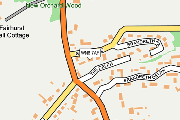 WN8 7AF map - OS OpenMap – Local (Ordnance Survey)