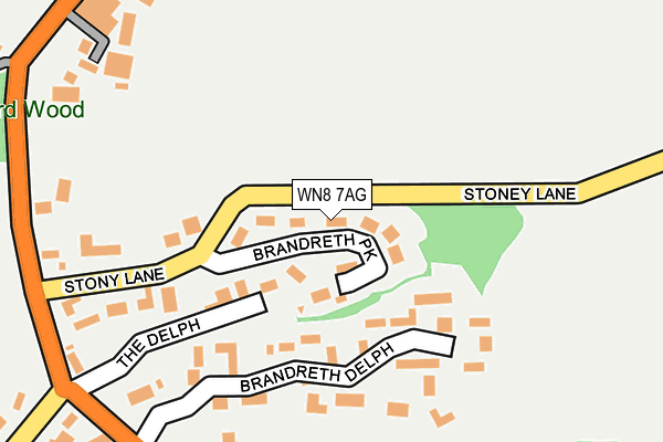 WN8 7AG map - OS OpenMap – Local (Ordnance Survey)