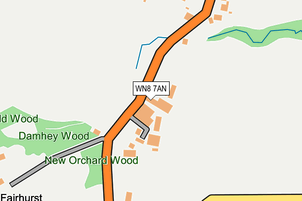 WN8 7AN map - OS OpenMap – Local (Ordnance Survey)