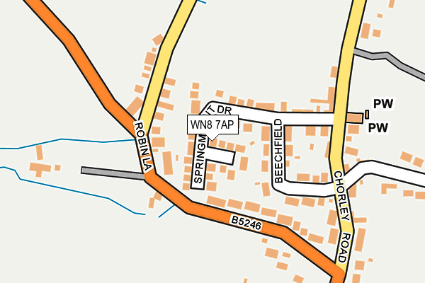 WN8 7AP map - OS OpenMap – Local (Ordnance Survey)