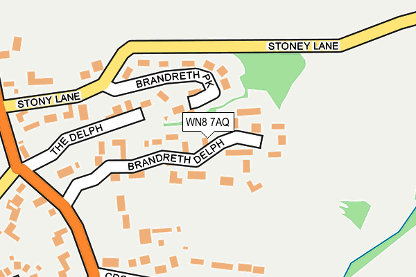 WN8 7AQ map - OS OpenMap – Local (Ordnance Survey)