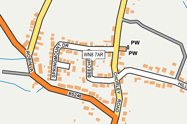 WN8 7AR map - OS OpenMap – Local (Ordnance Survey)