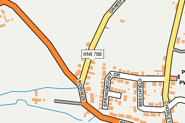 WN8 7BB map - OS OpenMap – Local (Ordnance Survey)