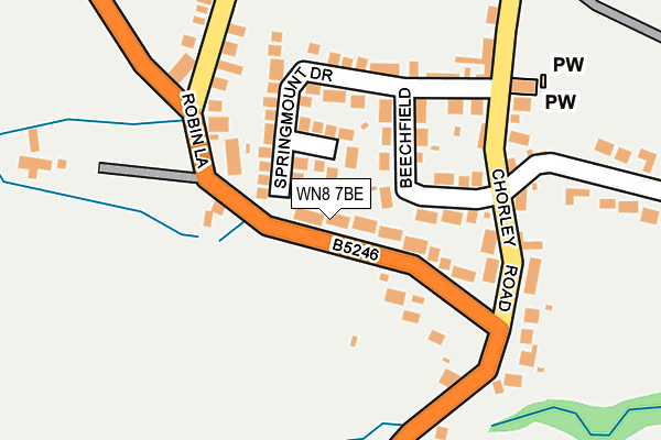 WN8 7BE map - OS OpenMap – Local (Ordnance Survey)