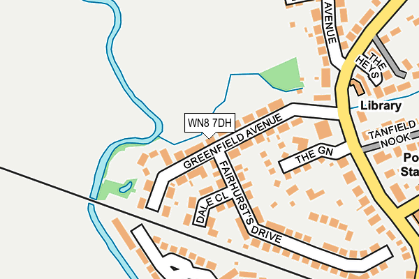 WN8 7DH map - OS OpenMap – Local (Ordnance Survey)