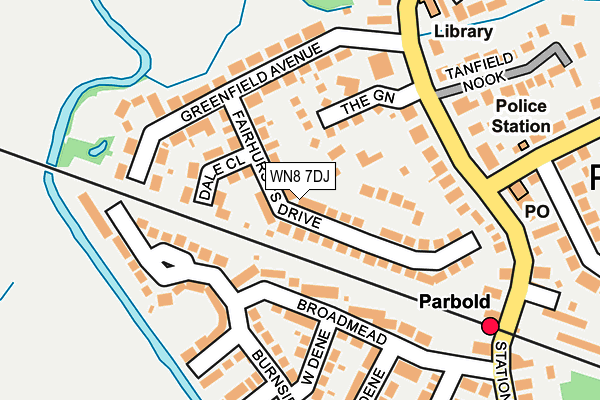 WN8 7DJ map - OS OpenMap – Local (Ordnance Survey)