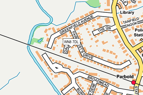 WN8 7DL map - OS OpenMap – Local (Ordnance Survey)