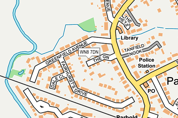 WN8 7DN map - OS OpenMap – Local (Ordnance Survey)