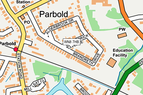 WN8 7HB map - OS OpenMap – Local (Ordnance Survey)