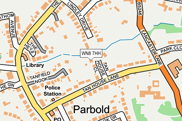 WN8 7HH map - OS OpenMap – Local (Ordnance Survey)
