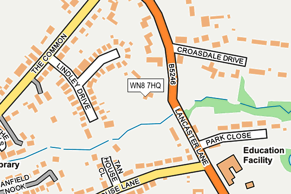 WN8 7HQ map - OS OpenMap – Local (Ordnance Survey)