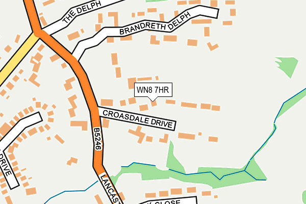 WN8 7HR map - OS OpenMap – Local (Ordnance Survey)