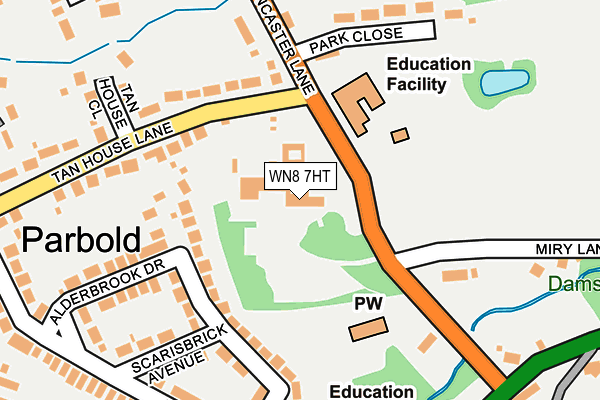 WN8 7HT map - OS OpenMap – Local (Ordnance Survey)