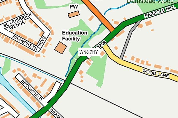 WN8 7HY map - OS OpenMap – Local (Ordnance Survey)