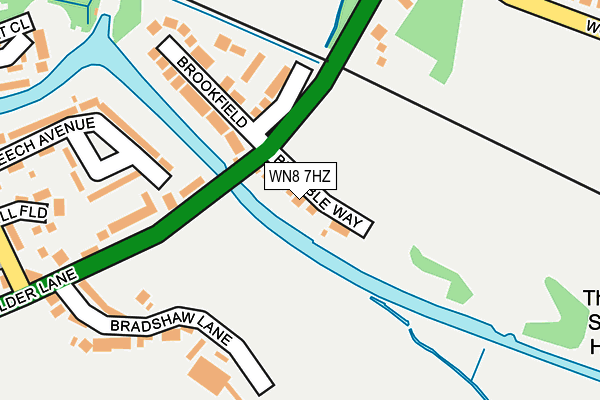 WN8 7HZ map - OS OpenMap – Local (Ordnance Survey)