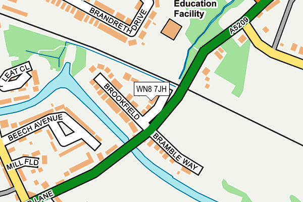 WN8 7JH map - OS OpenMap – Local (Ordnance Survey)