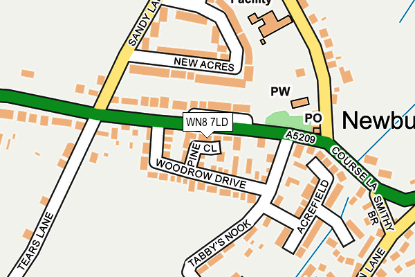 WN8 7LD map - OS OpenMap – Local (Ordnance Survey)