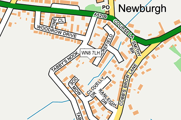 WN8 7LH map - OS OpenMap – Local (Ordnance Survey)