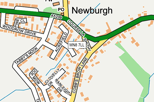 WN8 7LL map - OS OpenMap – Local (Ordnance Survey)