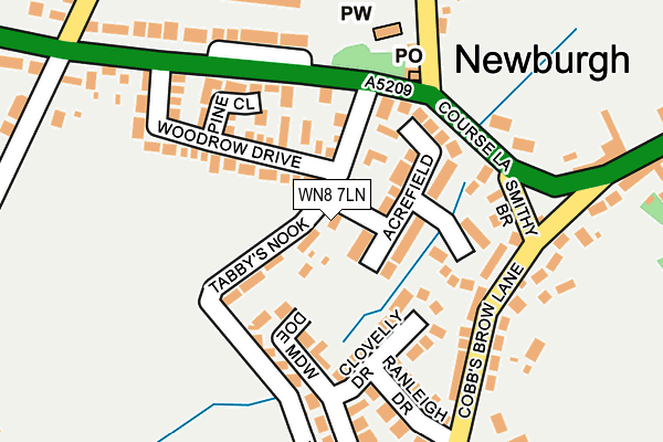 WN8 7LN map - OS OpenMap – Local (Ordnance Survey)