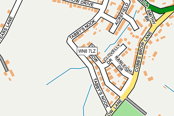WN8 7LZ map - OS OpenMap – Local (Ordnance Survey)