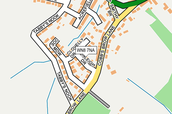 WN8 7NA map - OS OpenMap – Local (Ordnance Survey)