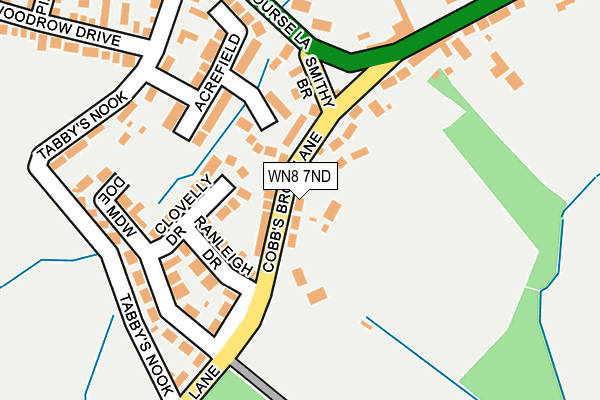 WN8 7ND map - OS OpenMap – Local (Ordnance Survey)