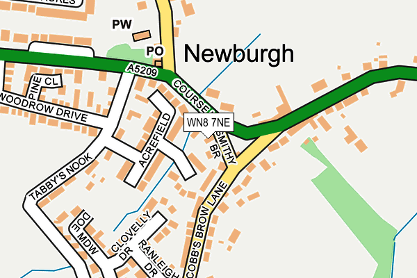 WN8 7NE map - OS OpenMap – Local (Ordnance Survey)