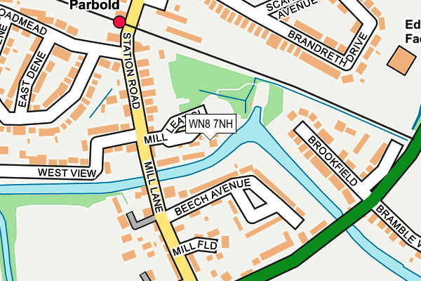 WN8 7NH map - OS OpenMap – Local (Ordnance Survey)