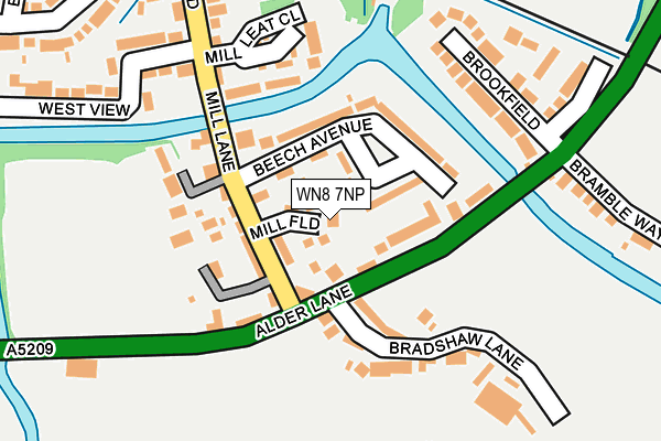WN8 7NP map - OS OpenMap – Local (Ordnance Survey)