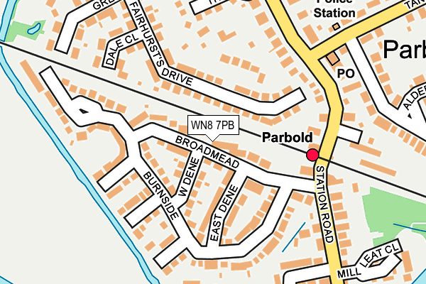 WN8 7PB map - OS OpenMap – Local (Ordnance Survey)