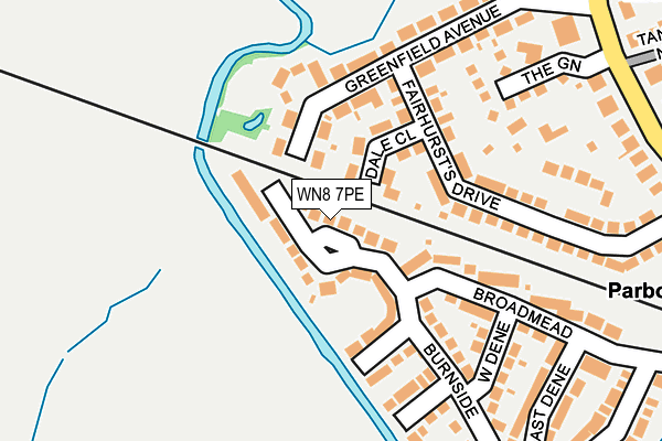 WN8 7PE map - OS OpenMap – Local (Ordnance Survey)
